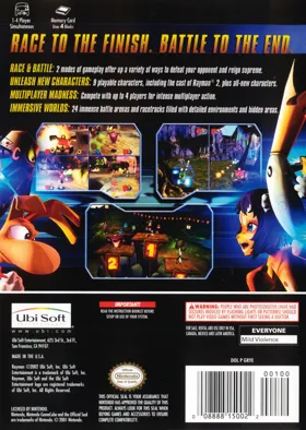 Rayman Arena box cover back